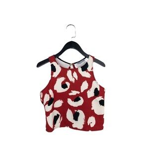 ZARA crop top animal print, casual and partial open back